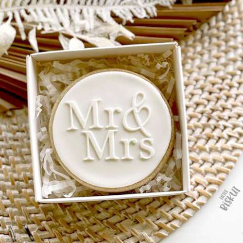 Cookie Stamp Debosser - Mr & Mrs